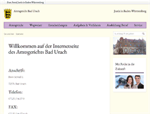 Tablet Screenshot of amtsgericht-bad-urach.de